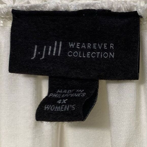 J. Jill Cream Crochet Boatneck Cap Sleeve Lightweight Shirt NWT Plus Size 4X - Picture 3 of 7